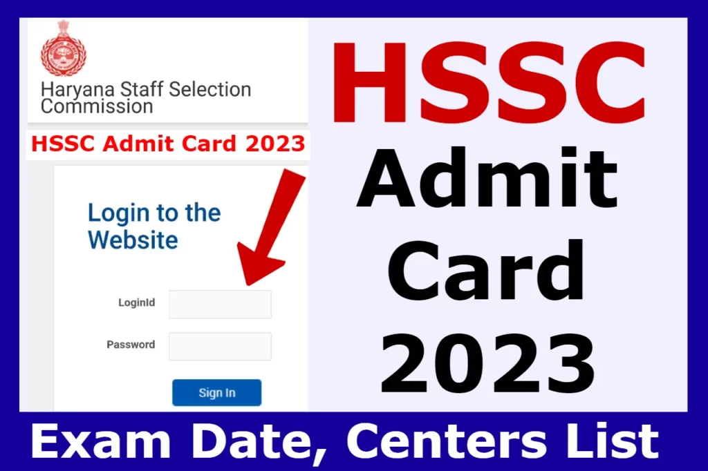 HSSC Admit Card 2023