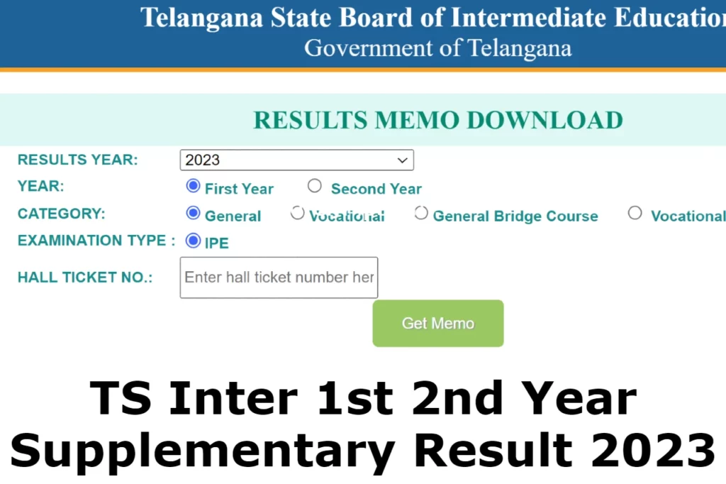 tsbie.cgg.gov.in Inter Supplementary Results 2023