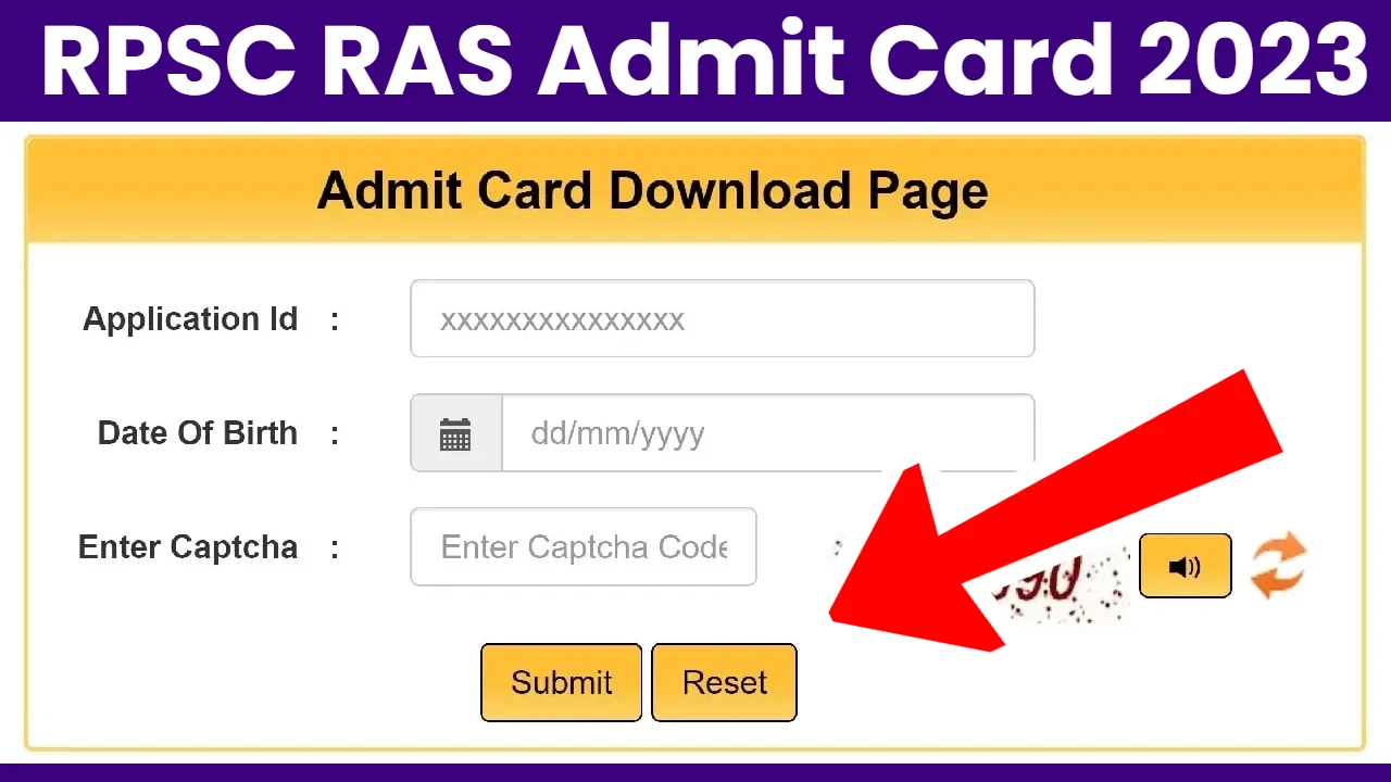 RPSC RAS Admit Card